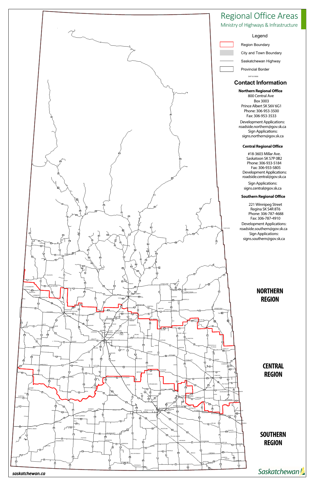 Regional Office Areas Ministry of Highways & Infrastructure