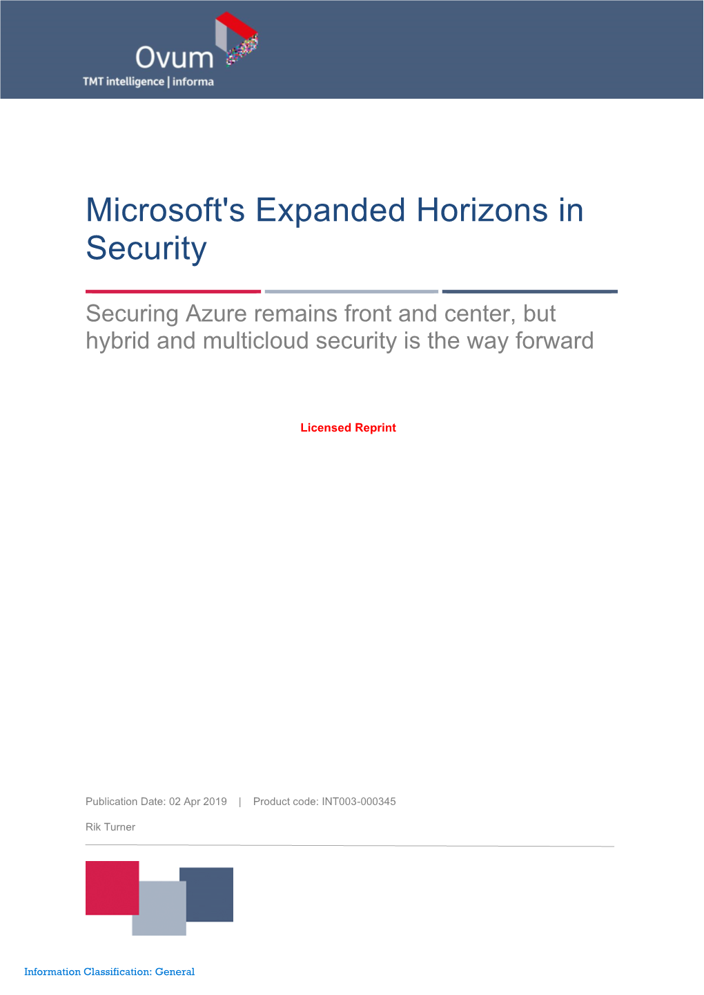Microsoft's Expanded Horizons in Security