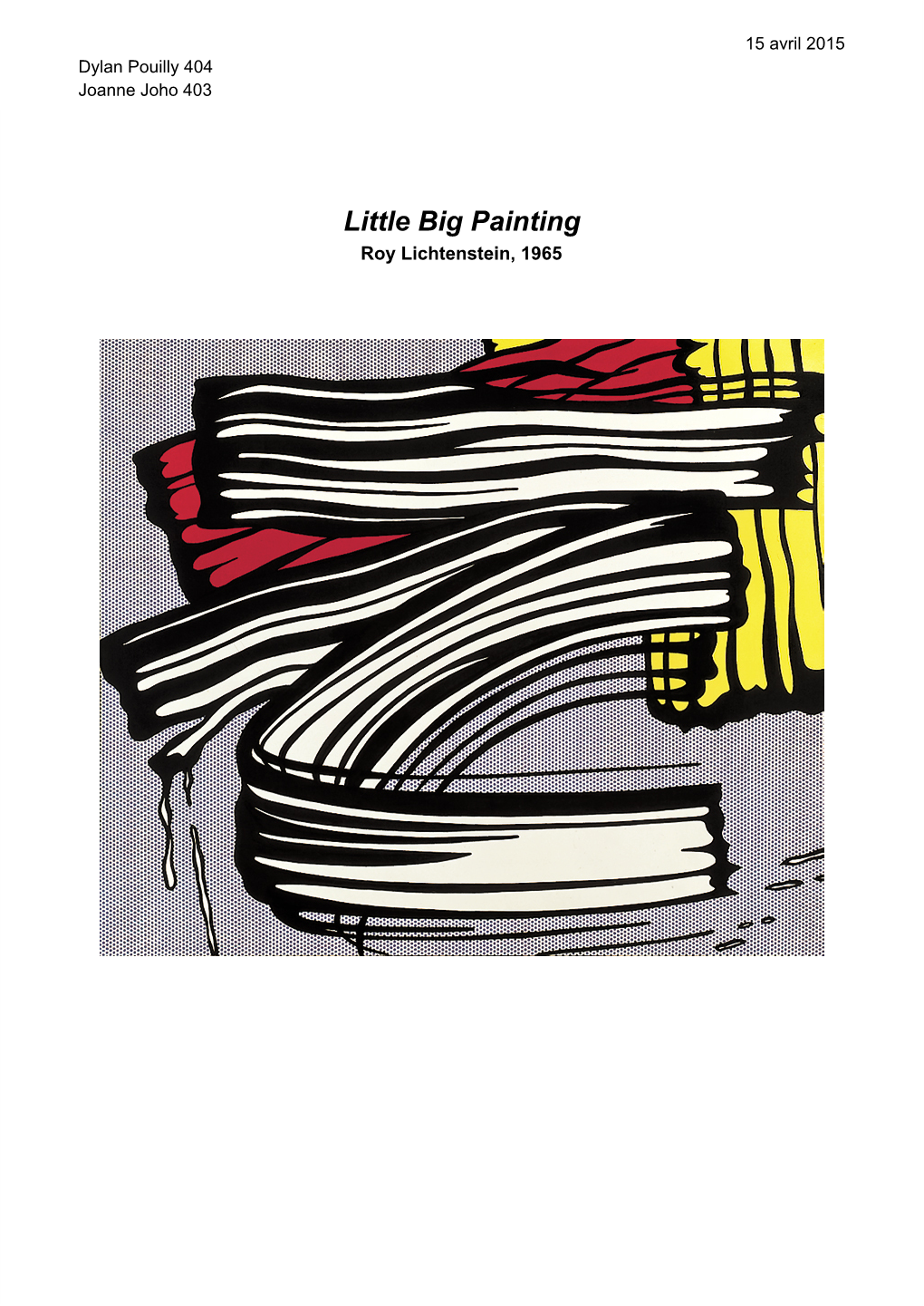 Little Big Painting Roy Lichtenstein, 1965