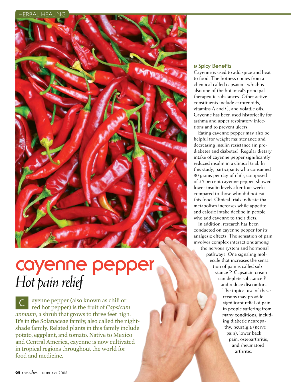 Cayenne Pepper for Hot Pain Relief