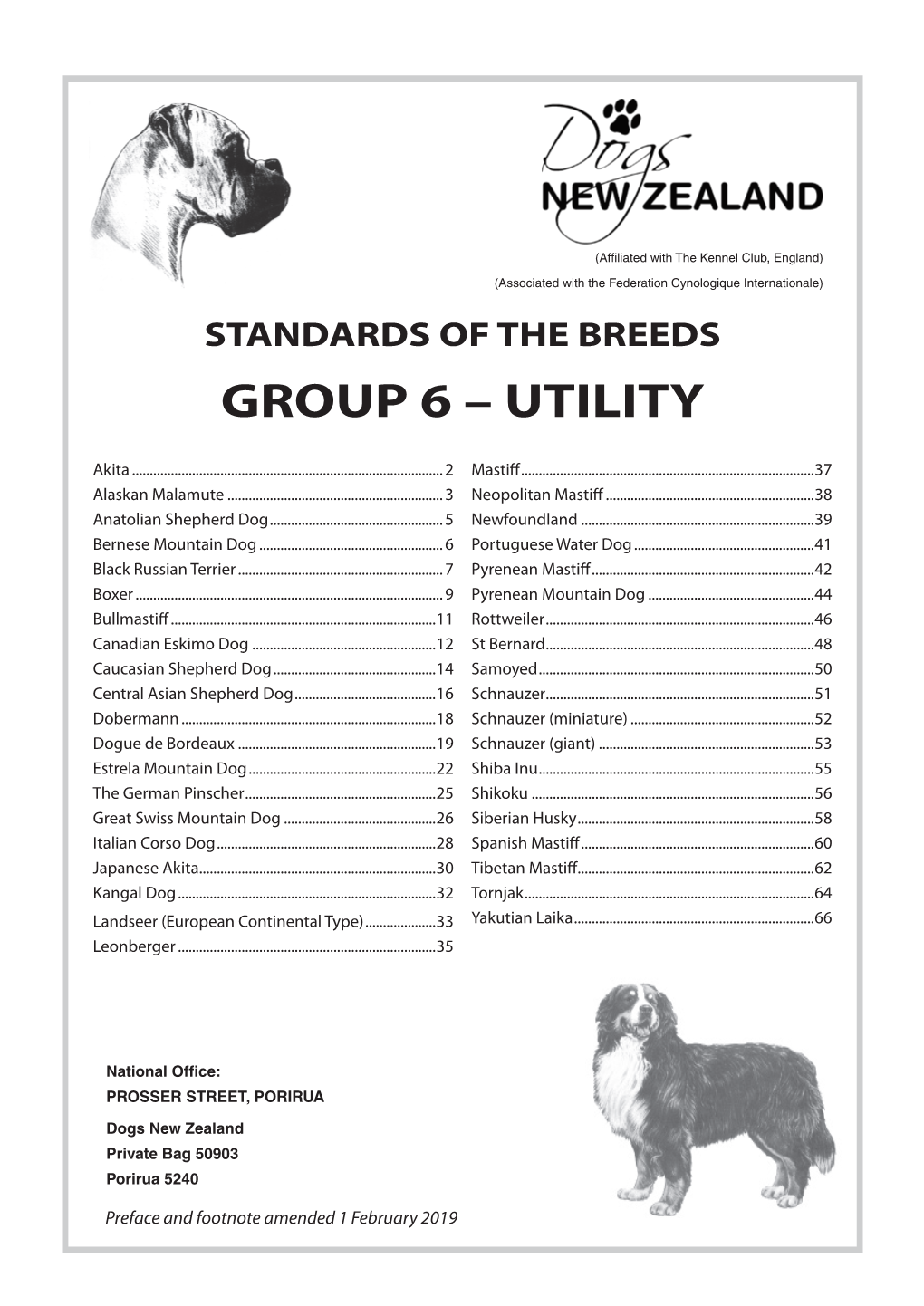 Standards of the Breeds Group 6 – Utility