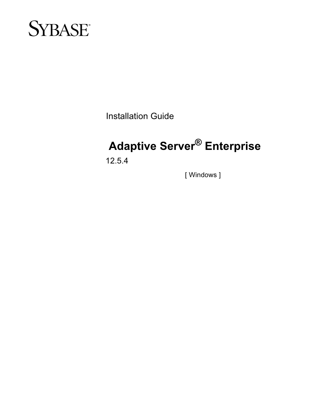 Adaptive Server Enterprise