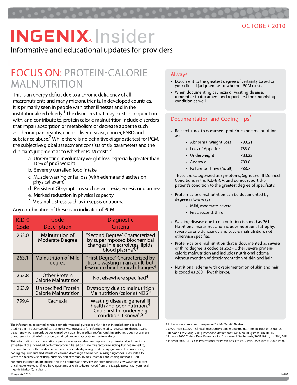 Protein-Calorie Malnutrition