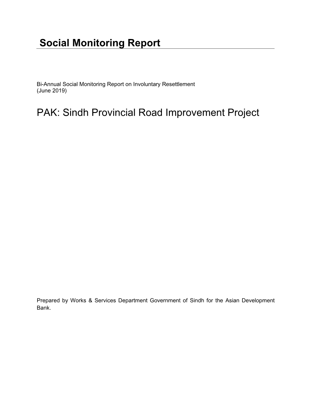 Sindh Provincial Road Improvement Project