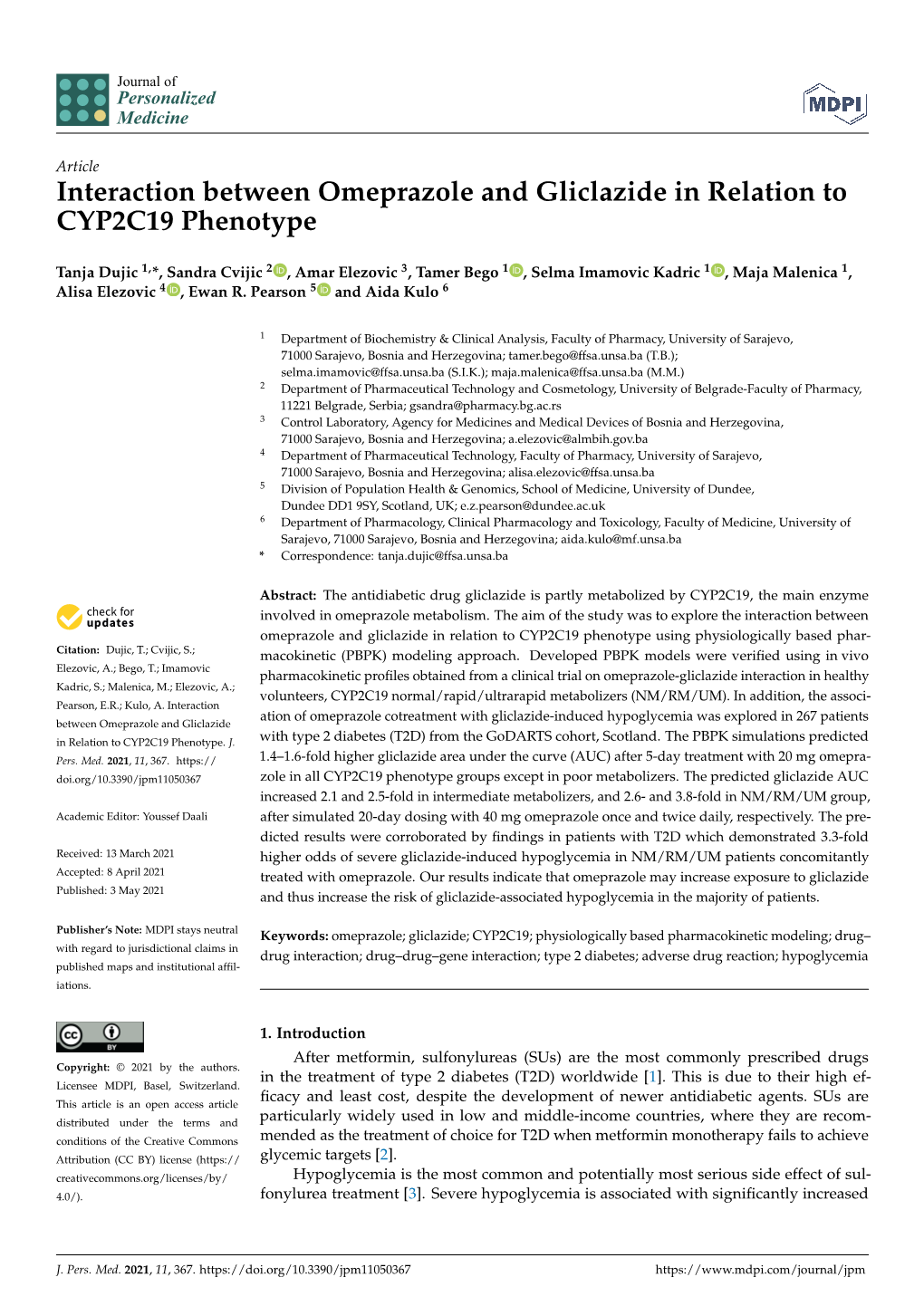 Interaction Between Omeprazole and Gliclazide in Relation to CYP2C19 Phenotype