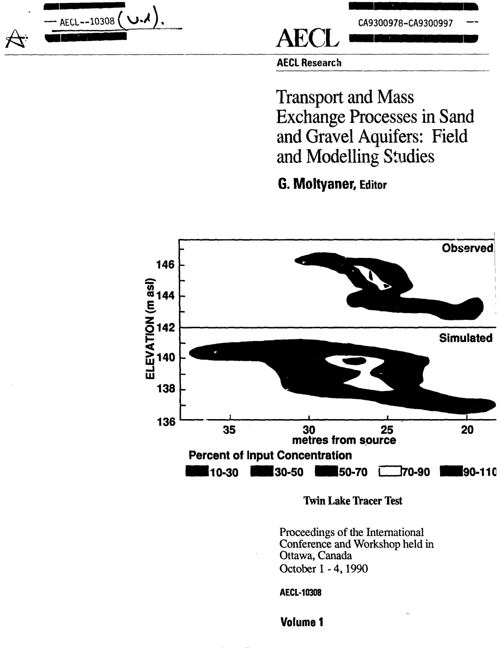 Transport and Mass Exchange Processes in Sand and Gravel Aquifers: Field and Modelling Studies