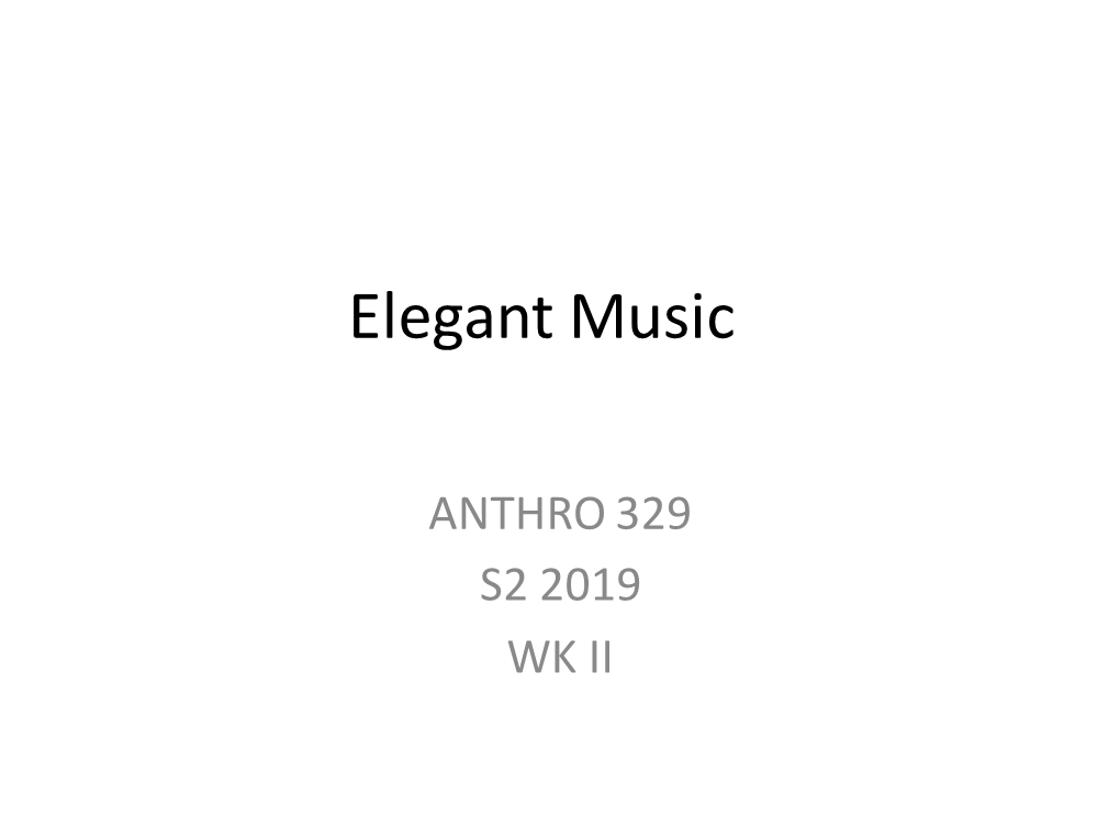 Elegant Music