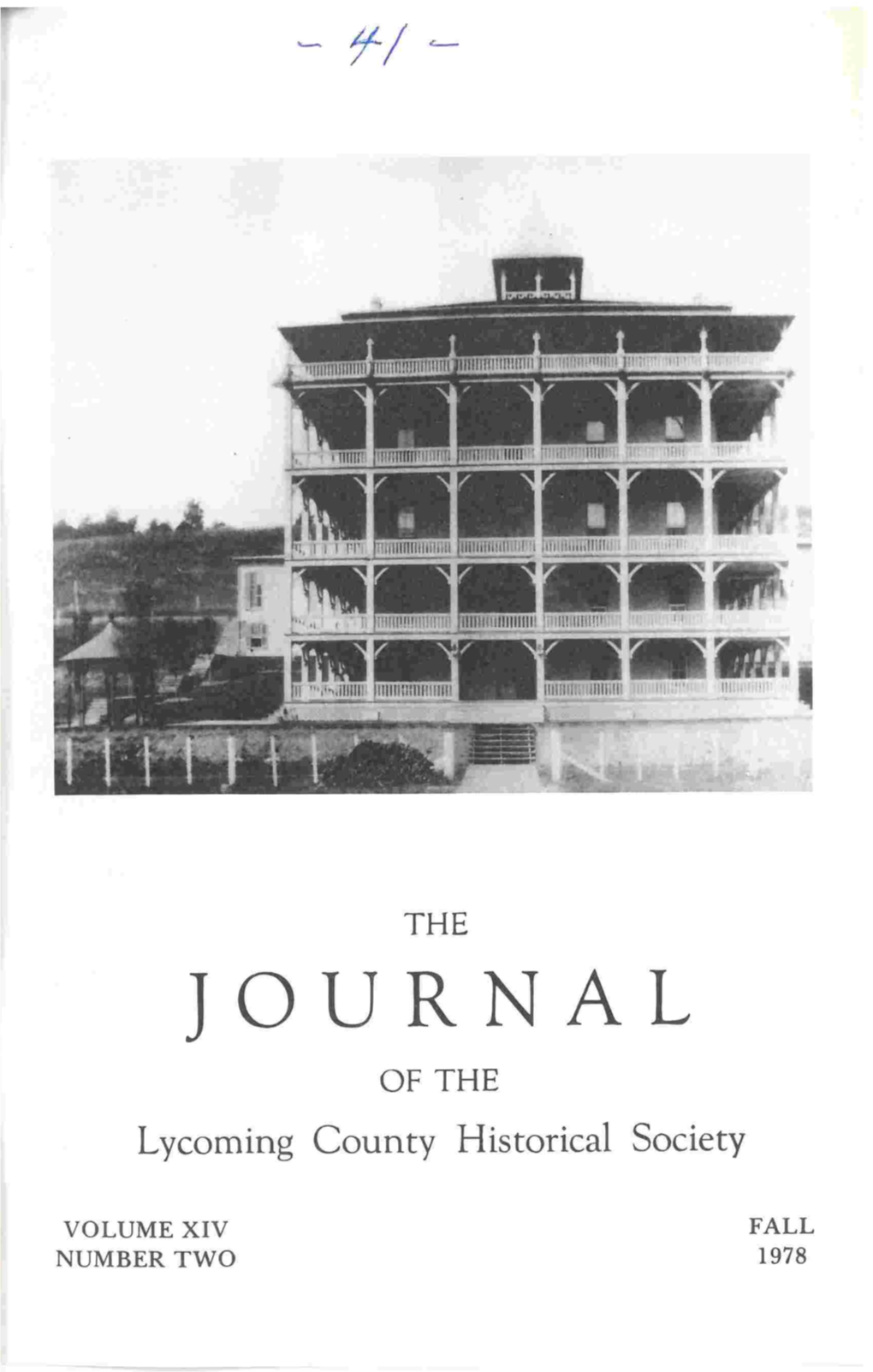 Journal of the Lycoming County Historical Society, Fall 1978