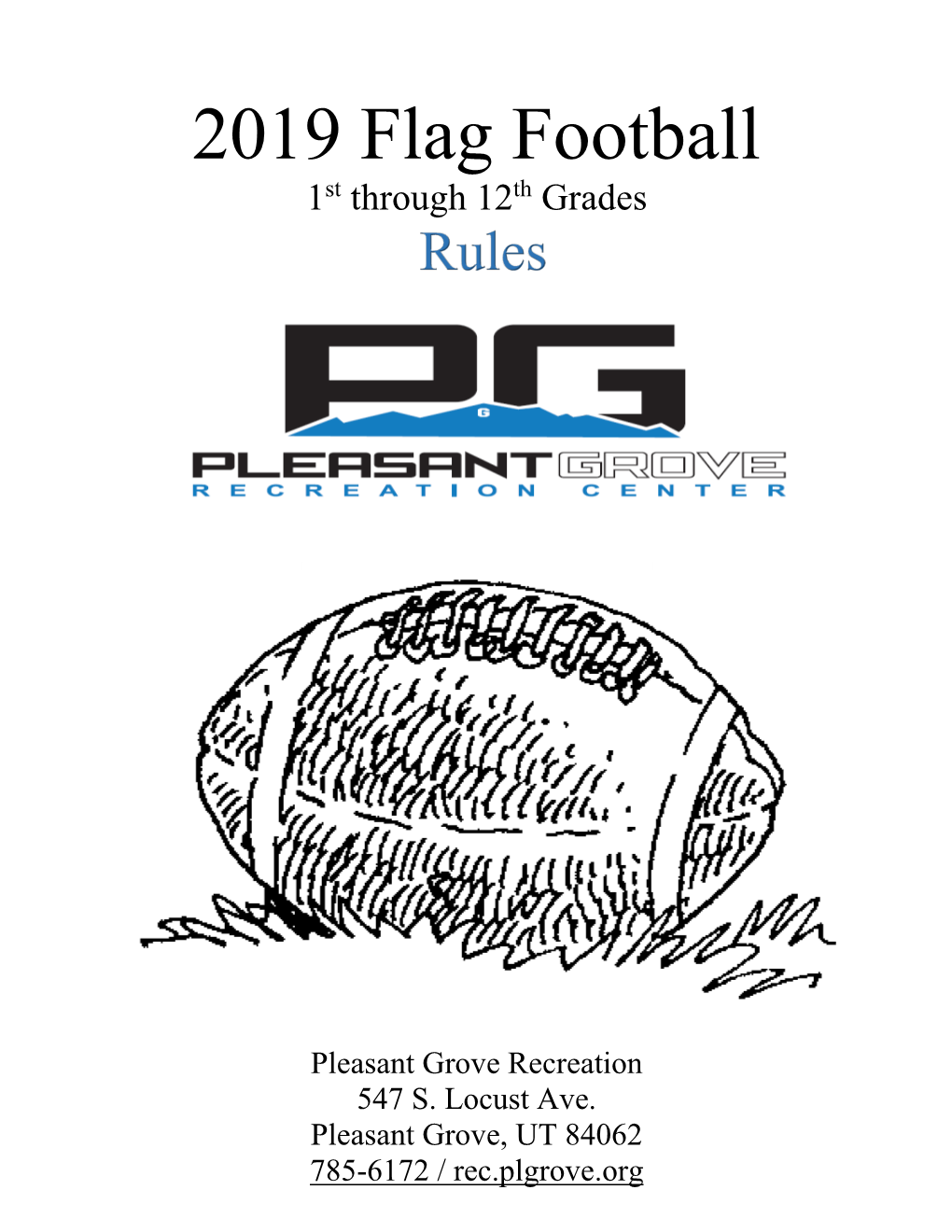 2019 Flag Football 1St Through 12Th Grades