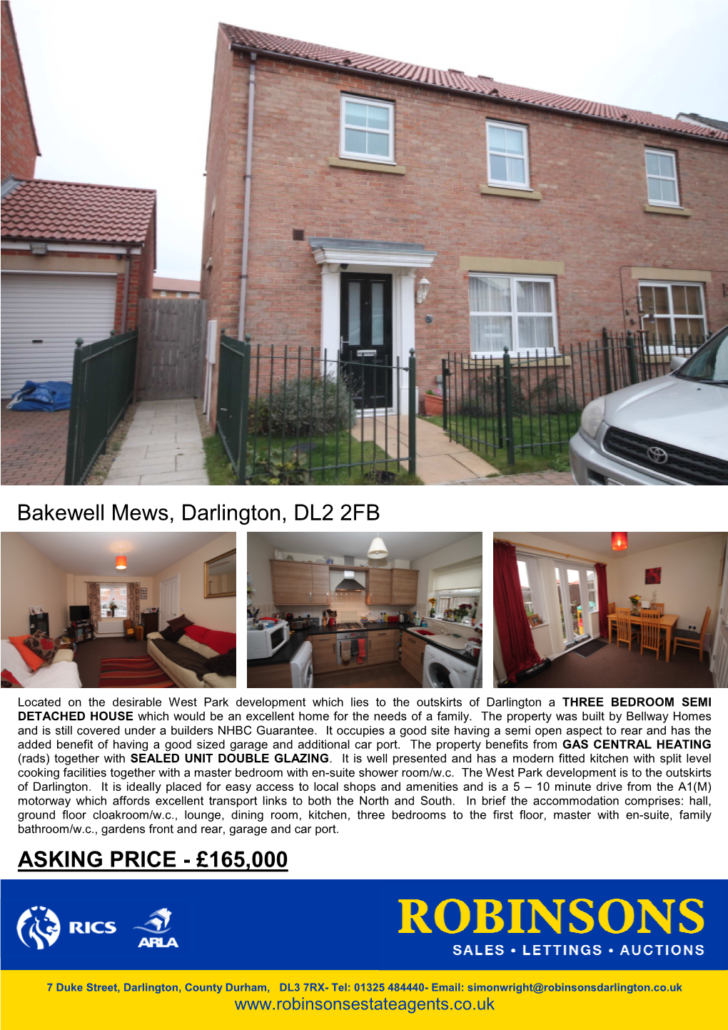 165000 Bakewell Mews, Darlington, DL2