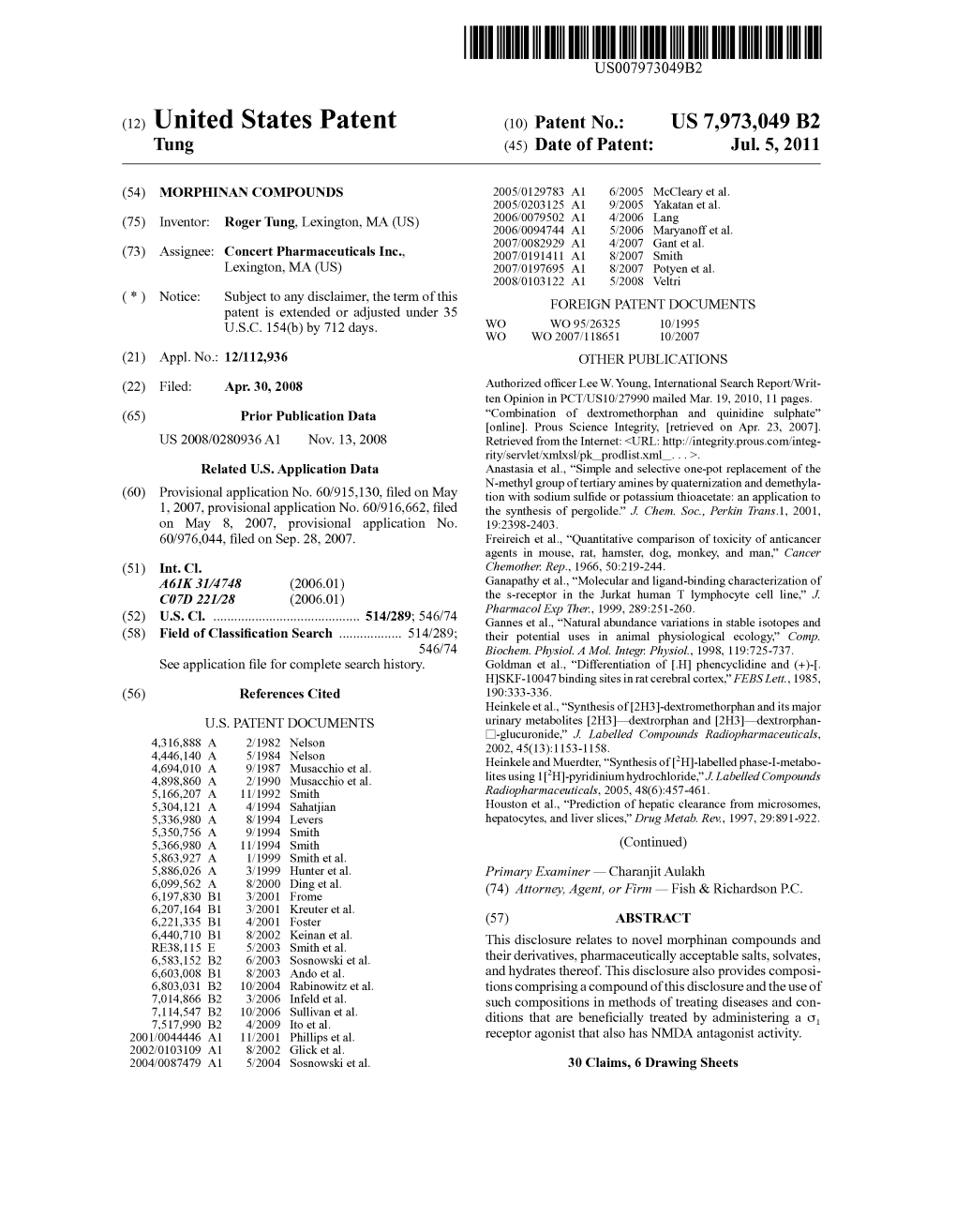 (12) United States Patent (10) Patent No.: US 7,973,049 B2 Tung (45) Date of Patent: Jul