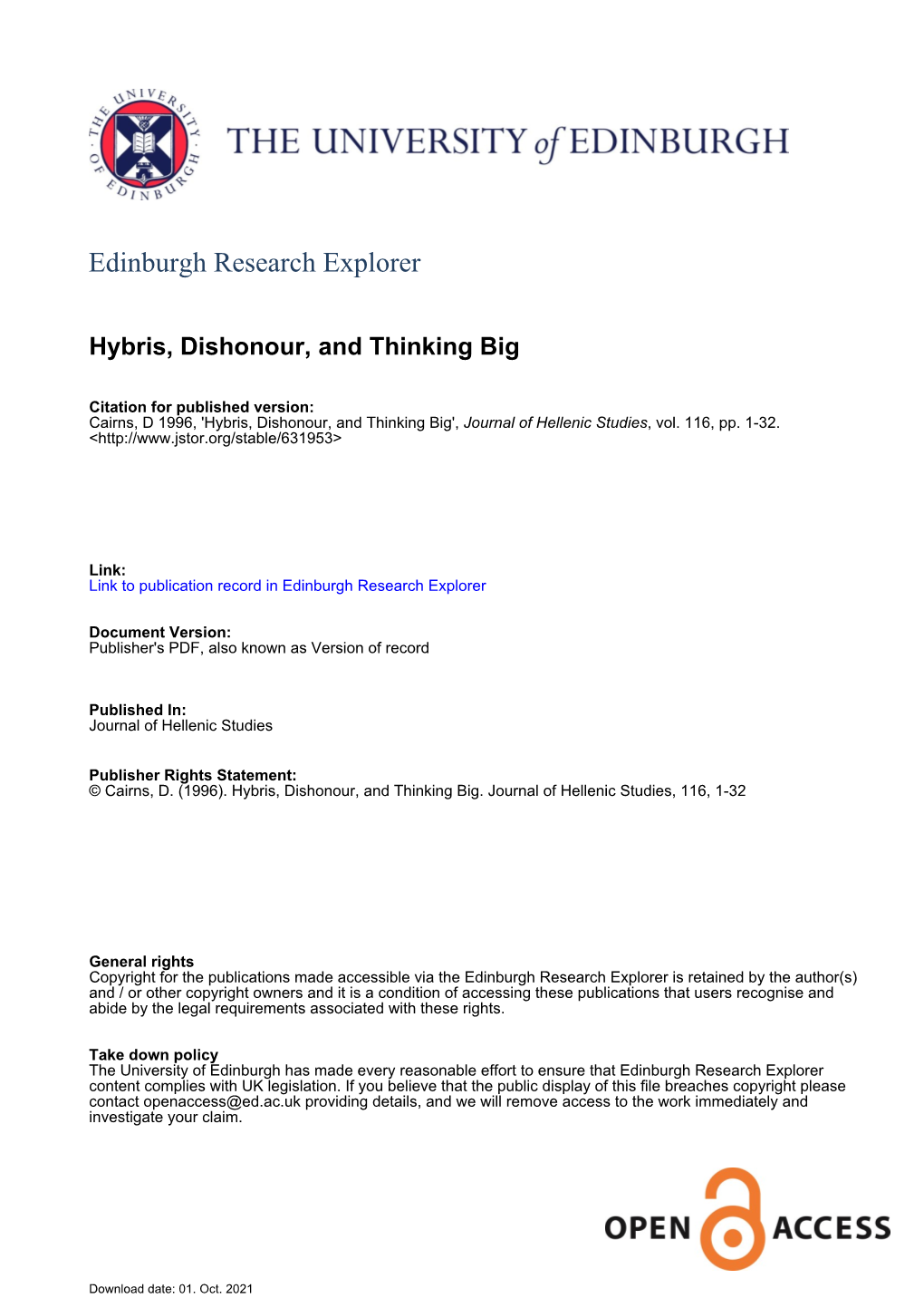 Edinburgh Research Explorer