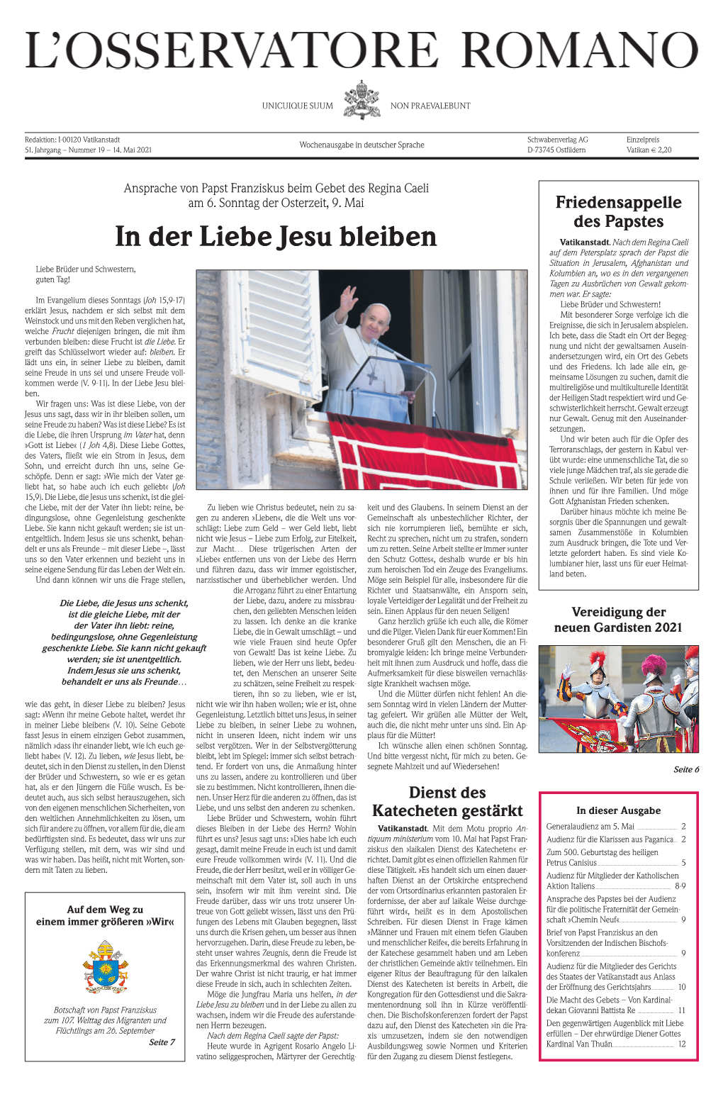 In Der Liebe Jesu Bleiben Vatikanstadt