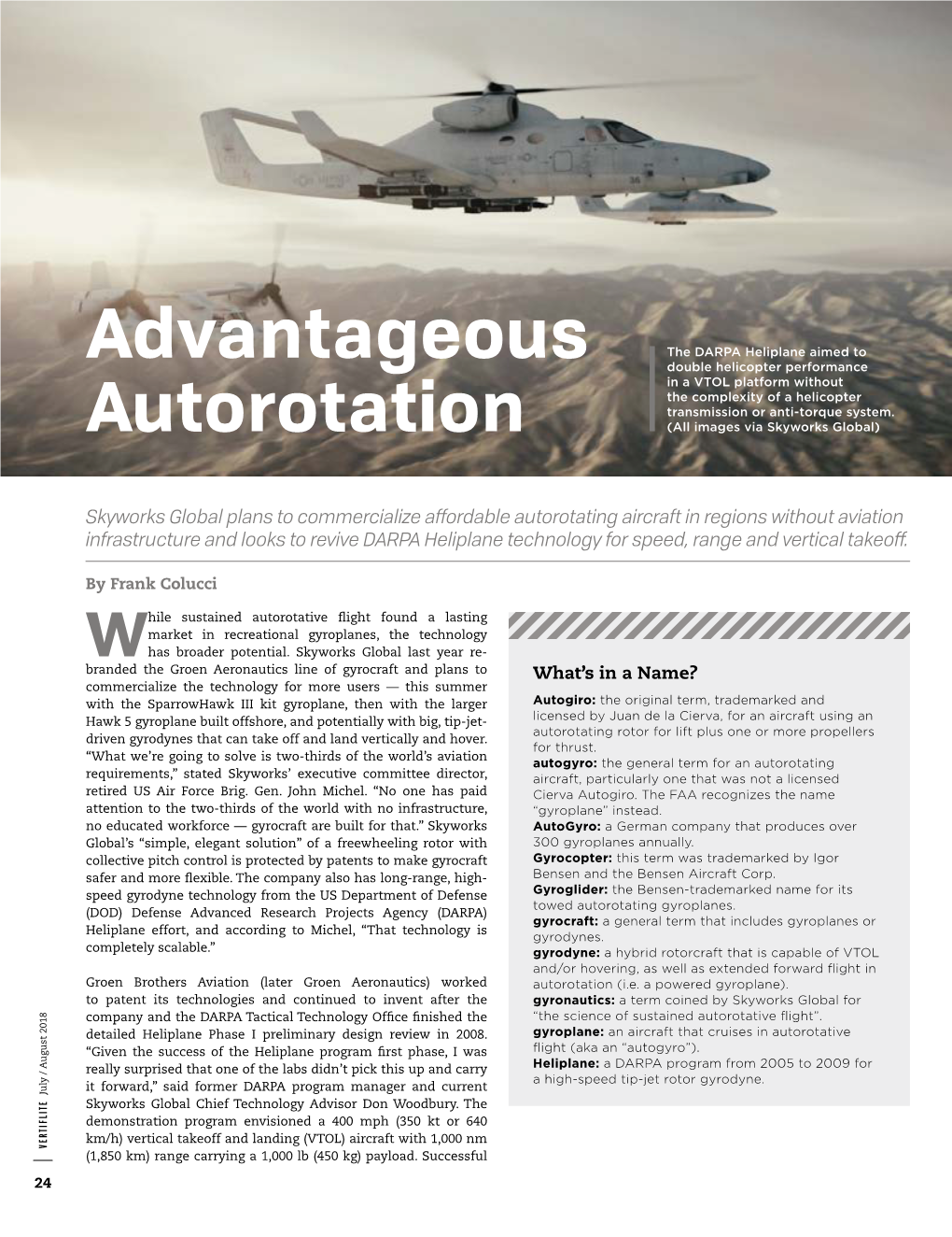 Advantageous Autorotation