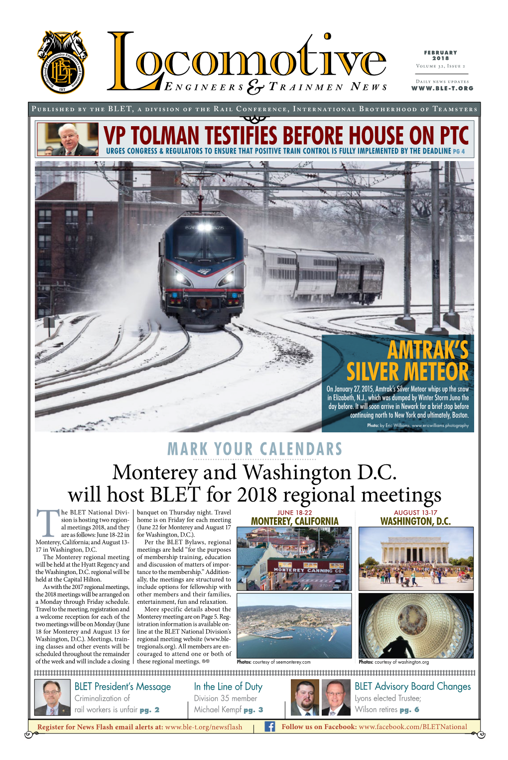 Amtrak's Silver Meteor Vp Tolman Testifies Before House On