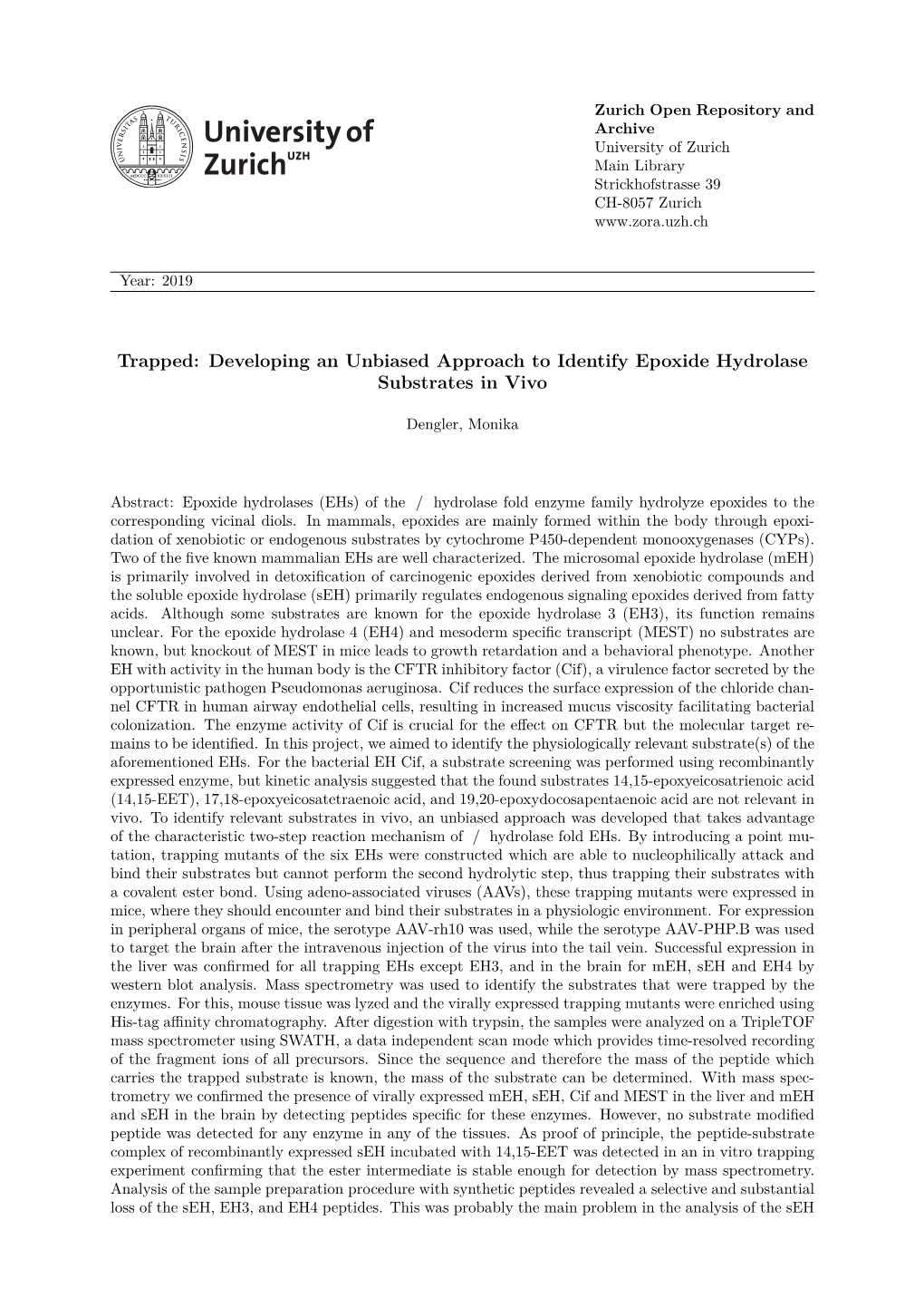 Identify Epoxide Hydrolase Substrates in Vivo