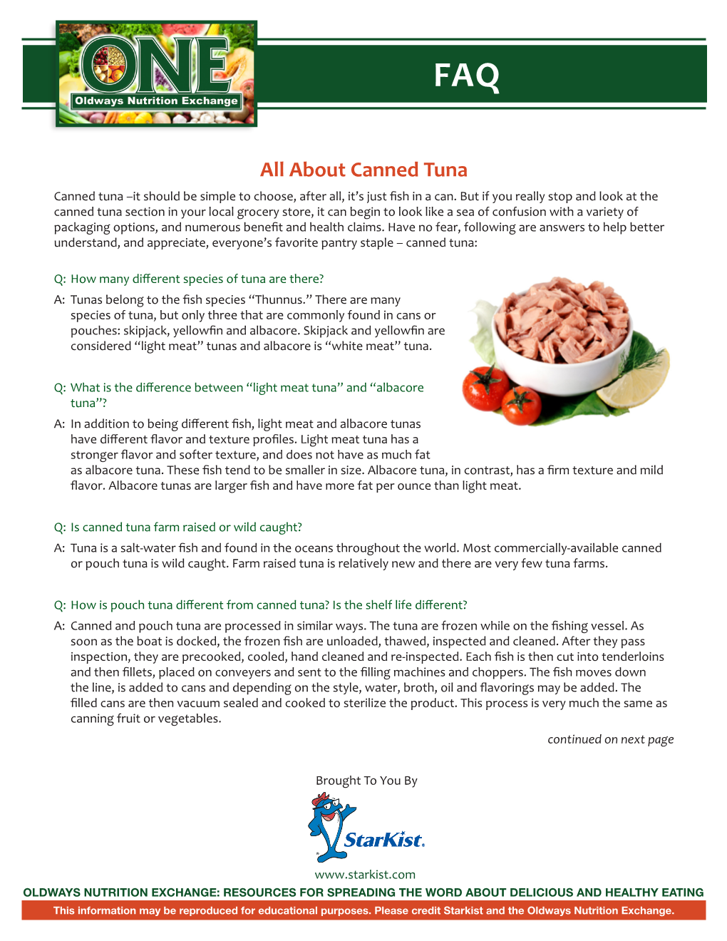 About Canned Tuna Canned Tuna –It Should Be Simple to Choose, After All, It’S Just Fish in a Can