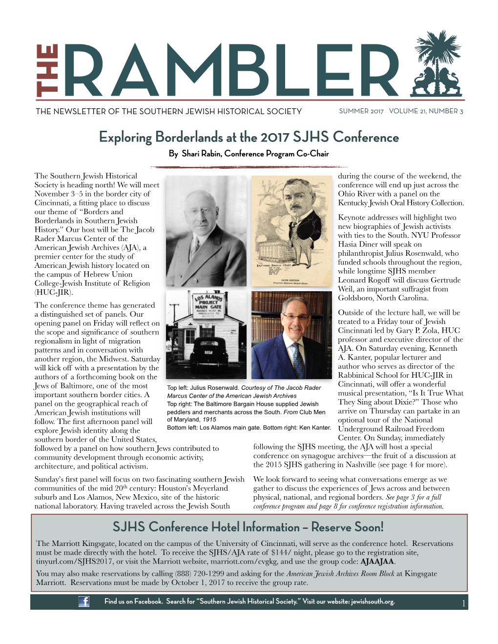 RAMBLER EDITOR the Texas Jewish Faculty from the Deborah R