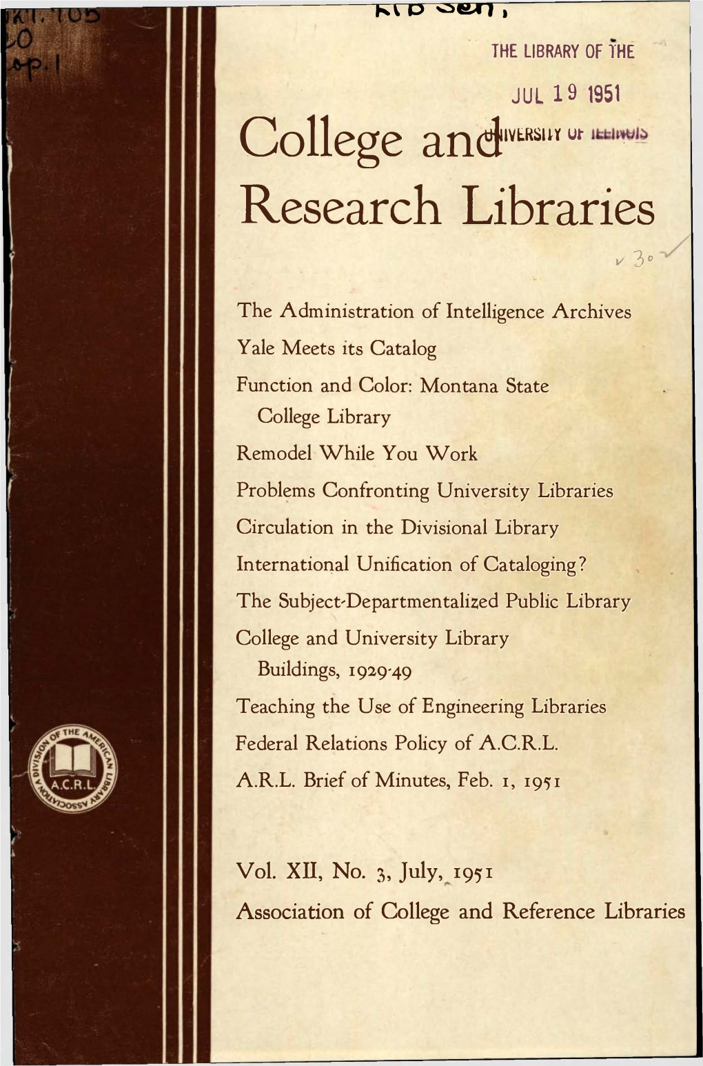 College and Research Libraries