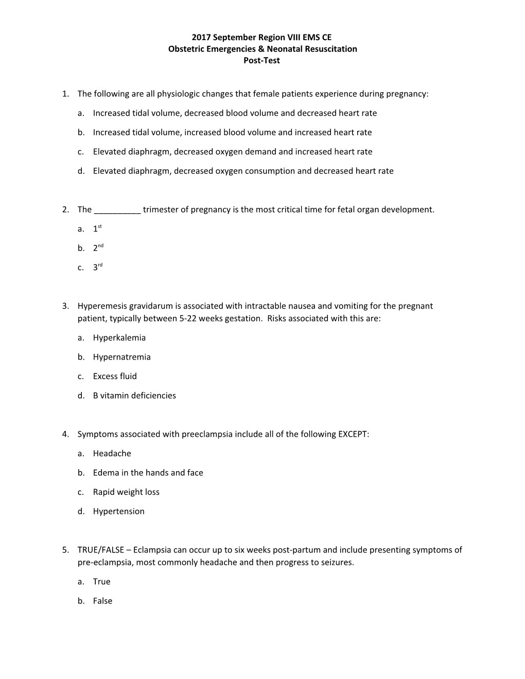 Obstetric Emergencies & Neonatal Resuscitation