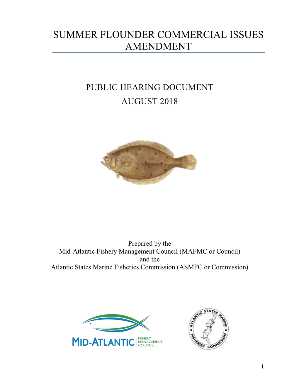 Summer Flounder Commercial Issues Amendment