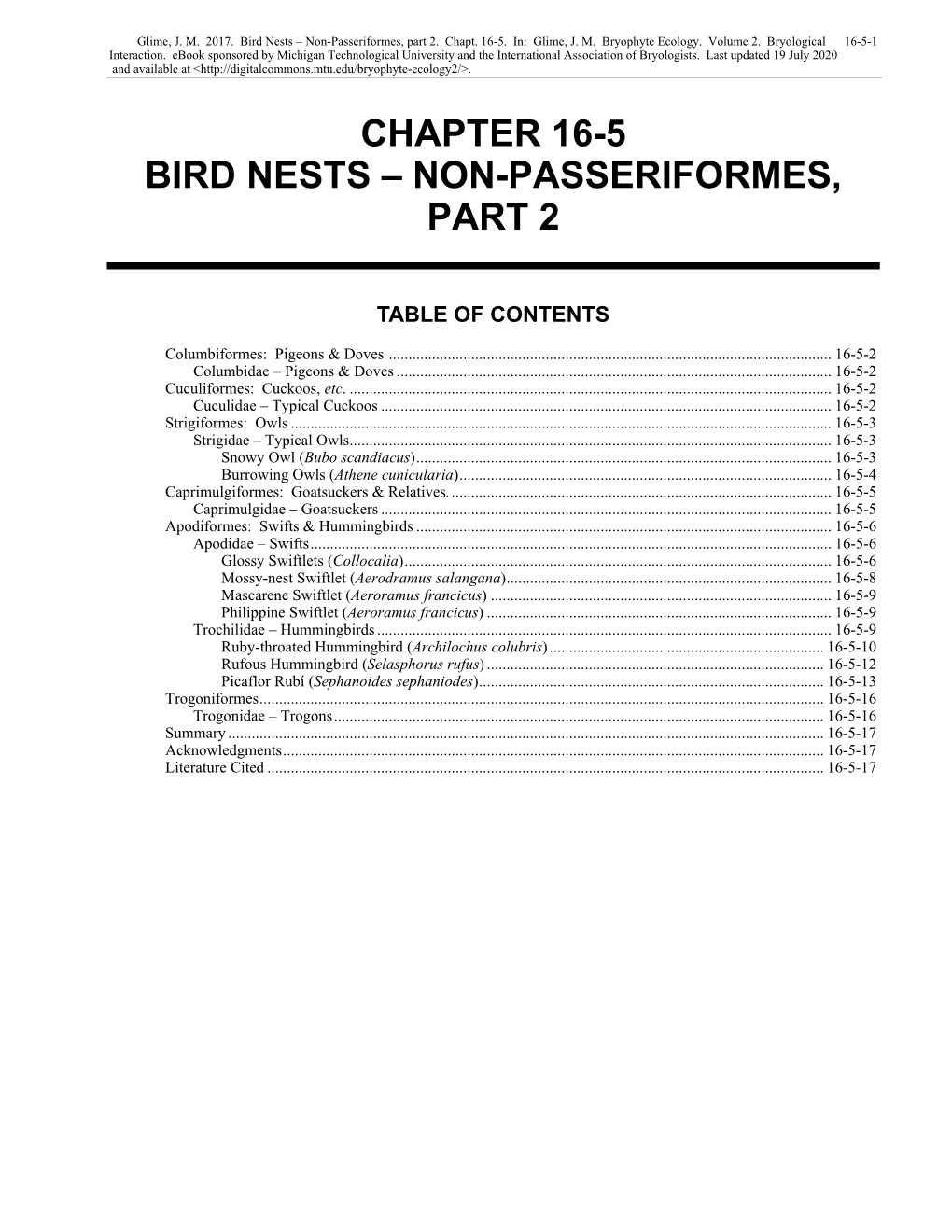 Bird Nests – Non-Passeriformes, Part 2