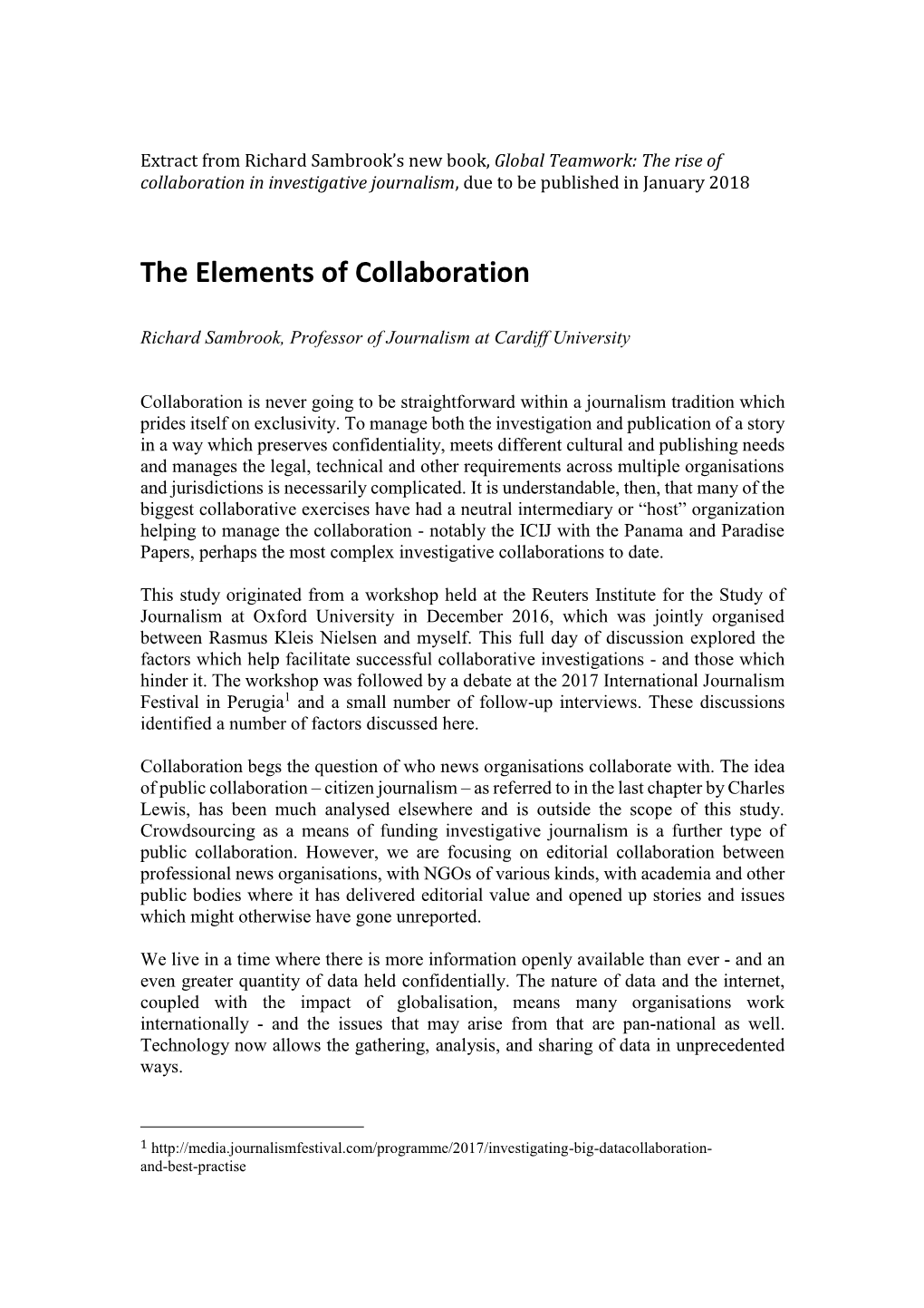 The Elements of Collaboration