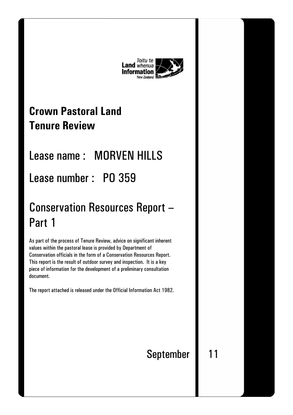 Morven Hills Tenure Review 2004 (Clutha Flathead Galaxias Card Numbers 25552 and 25559)