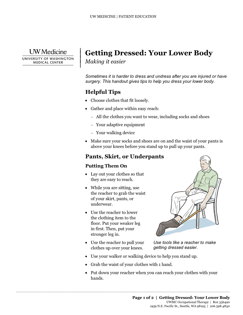 Getting Dressed: Your Lower Body | Making It Easier |