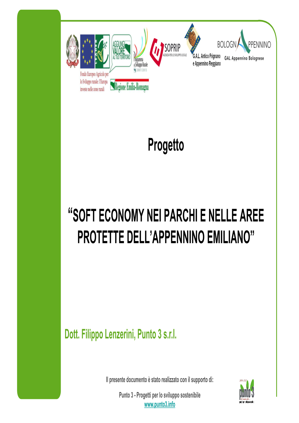 Soft Economy Nei Parchi E Nelle Aree Protette Dell’Appennino Emiliano”