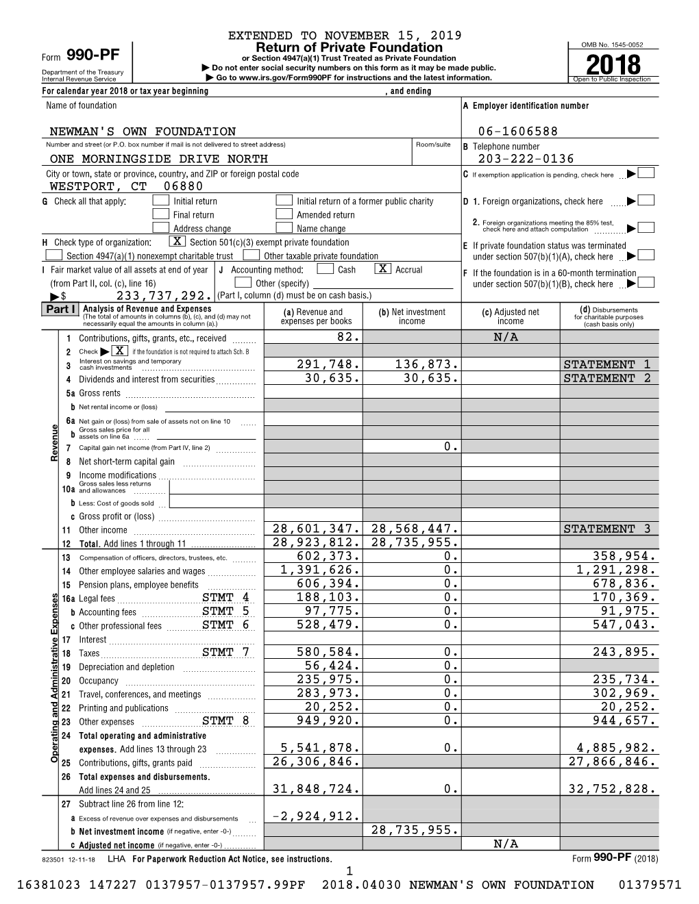 Tax Return & Attachments