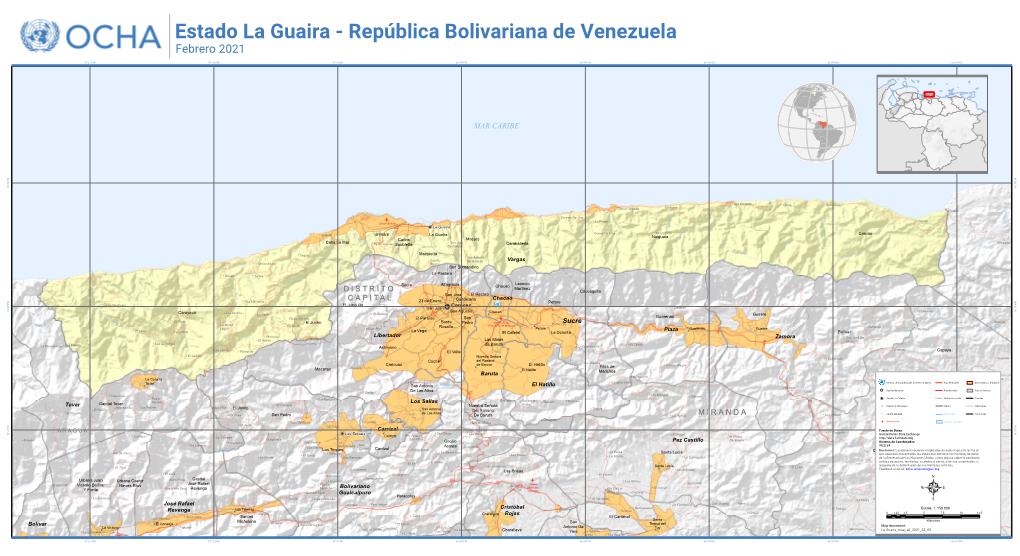 Estado La Guaira - República Bolivariana De Venezuela Febrero 2021