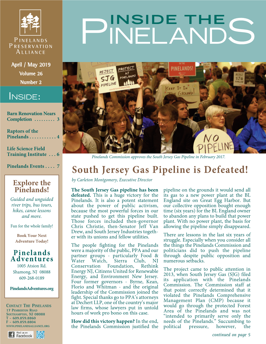 South Jersey Gas Pipeline Is Defeated!