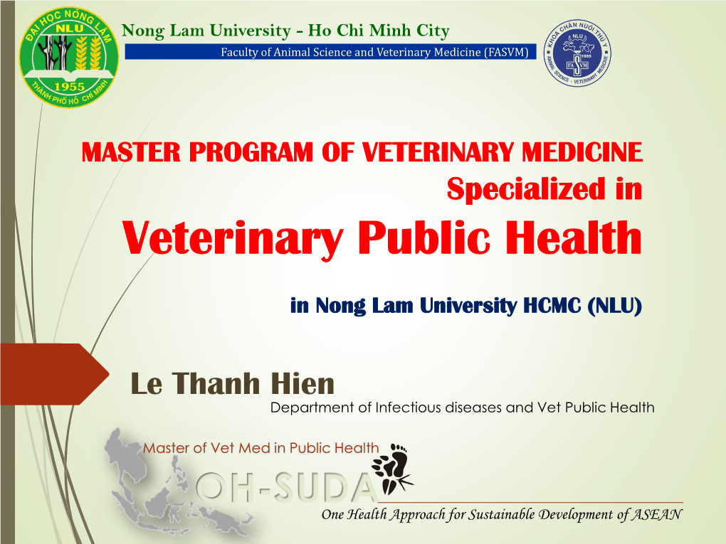 Master of Veterinary Public Health In