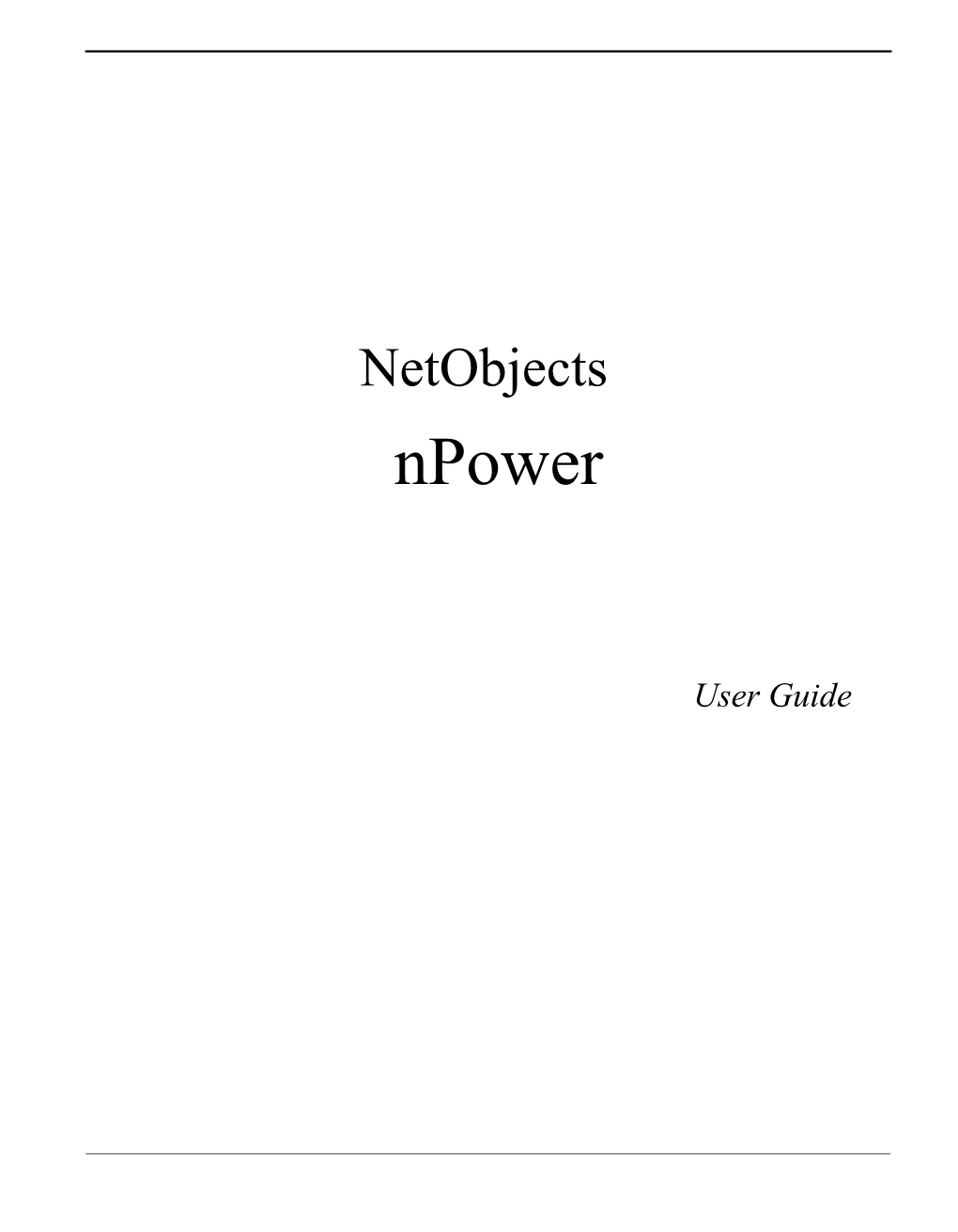 Netobjects Npower