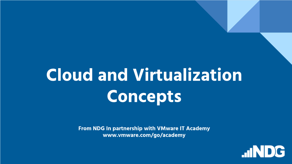 Cloud and Virtualization Concepts