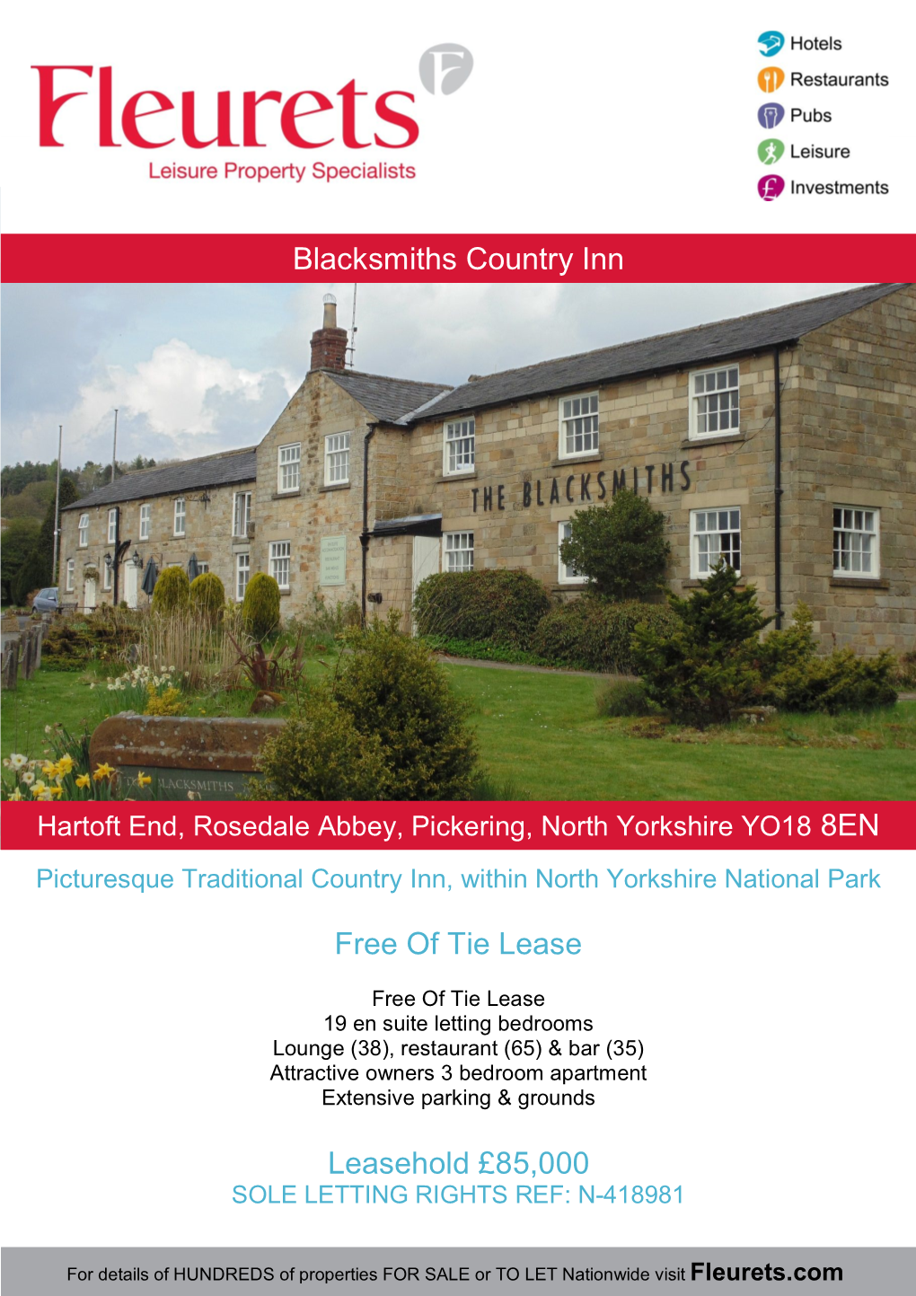 Blacksmiths Country Inn, Pickering N-418981