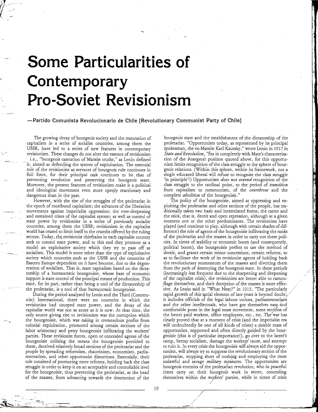 Some Particularities of Contemporary Pro-Soviet Revisionism