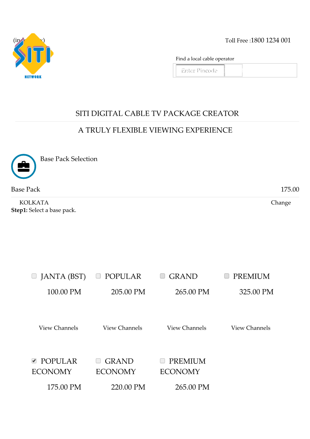 Siti Digital Cable Tv Package Creator a Truly Flexible Viewing Experience Janta (Bst) 100.00 Pm Popular 205.00 Pm Gr