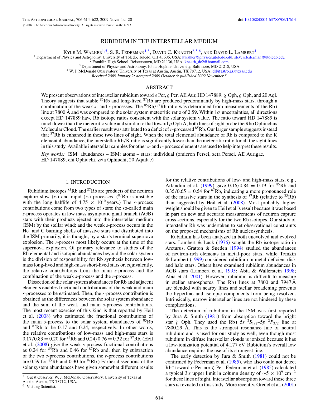 Rubidium in the Interstellar Medium