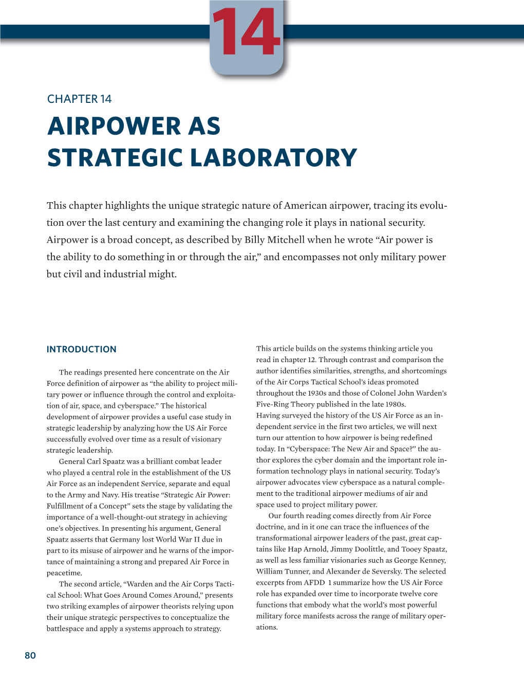 Chapter 14 Airpower As Strategic Laboratory