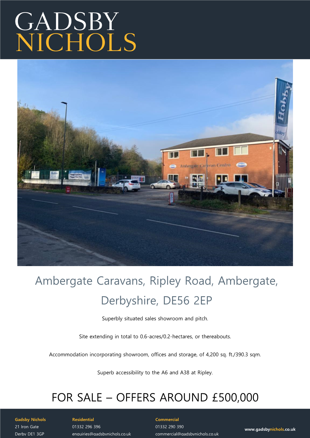 Ambergate Caravans, Ripley Road, Ambergate, Derbyshire, DE56 2EP