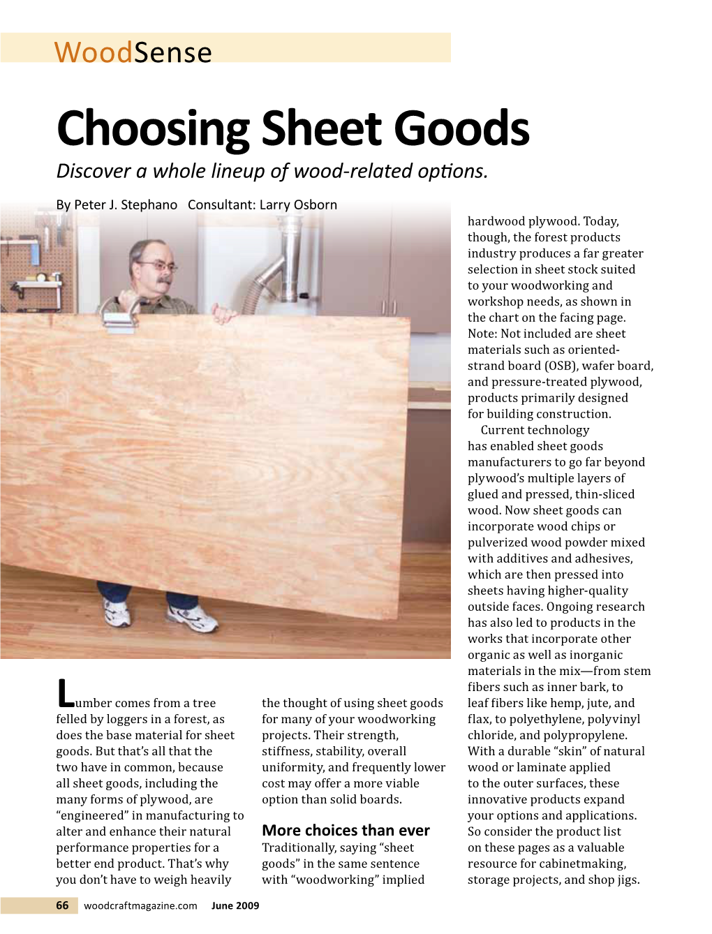 Woodsense Choosing Sheet Goods Discover a Whole Lineup of Wood-Related Options