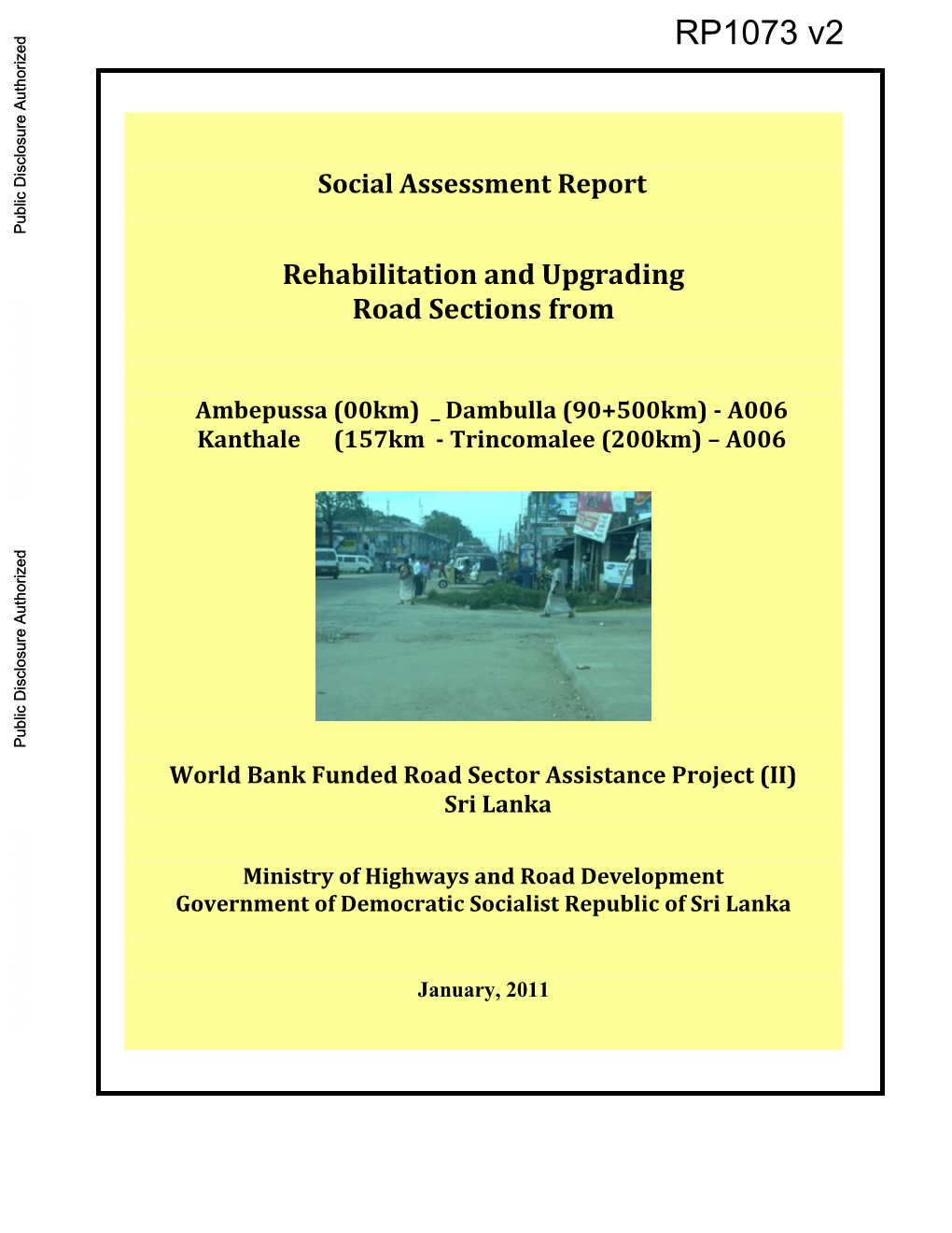 Social Assessment Report