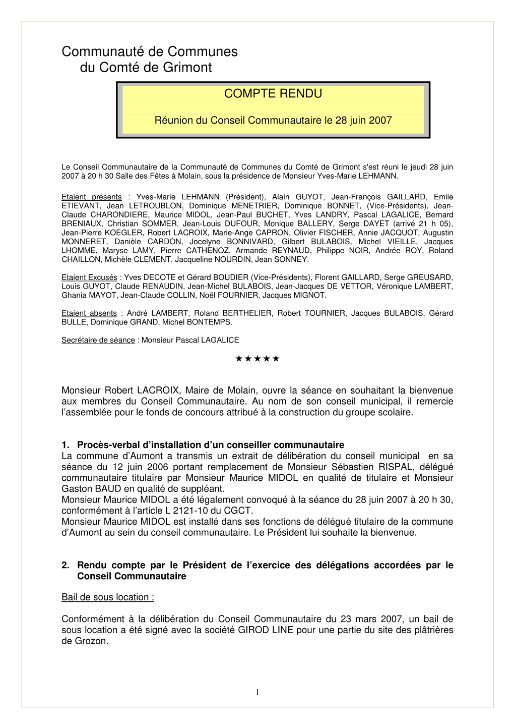 Communauté De Communes Du Comté De Grimont