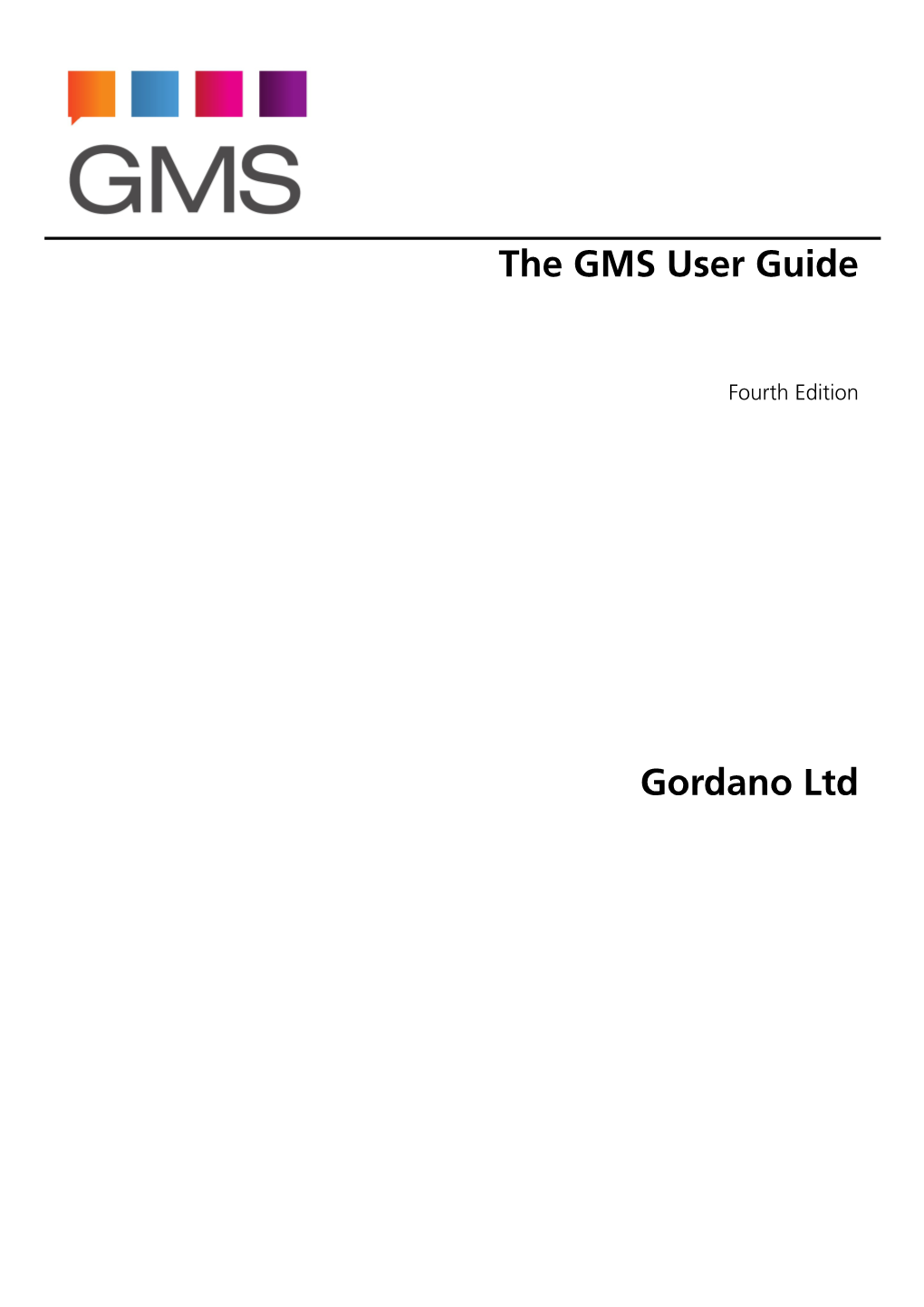 The GMS User Guide Gordano