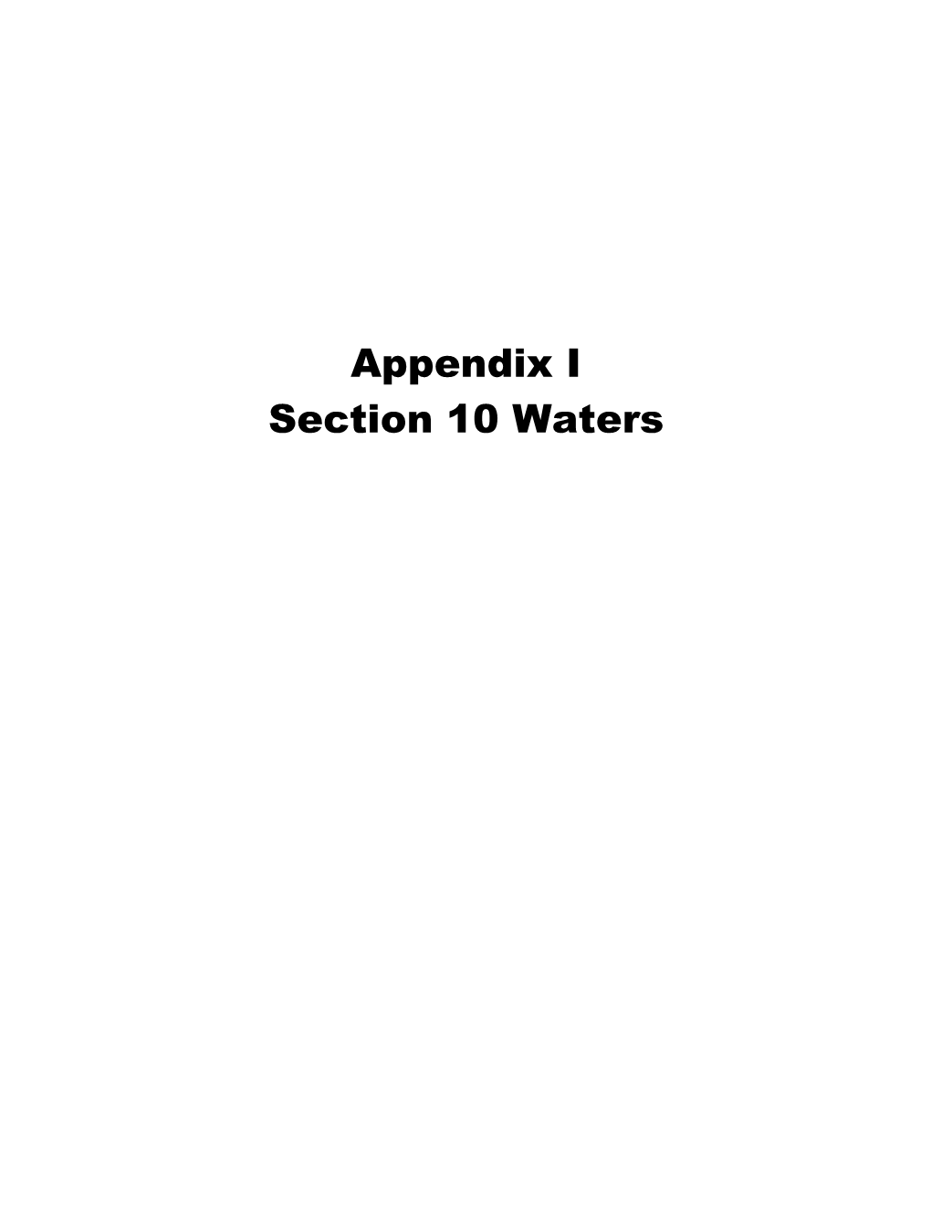 Navigable Waters of the United States Within the Regulatory Jurisdiction of the U.S