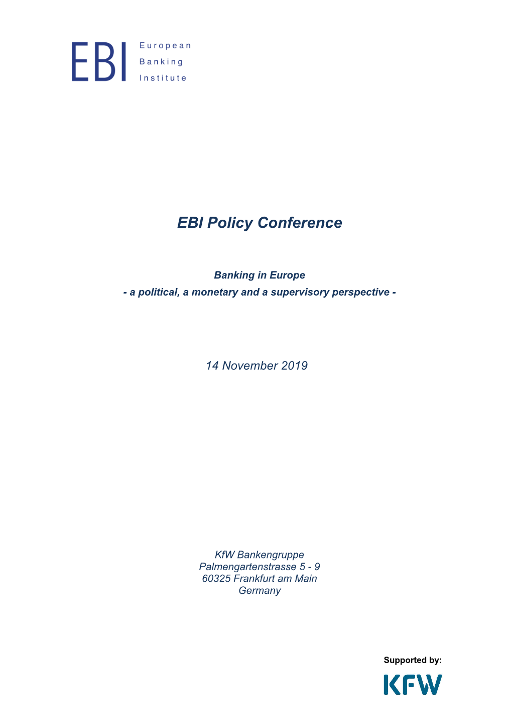 EBI Policy Conference
