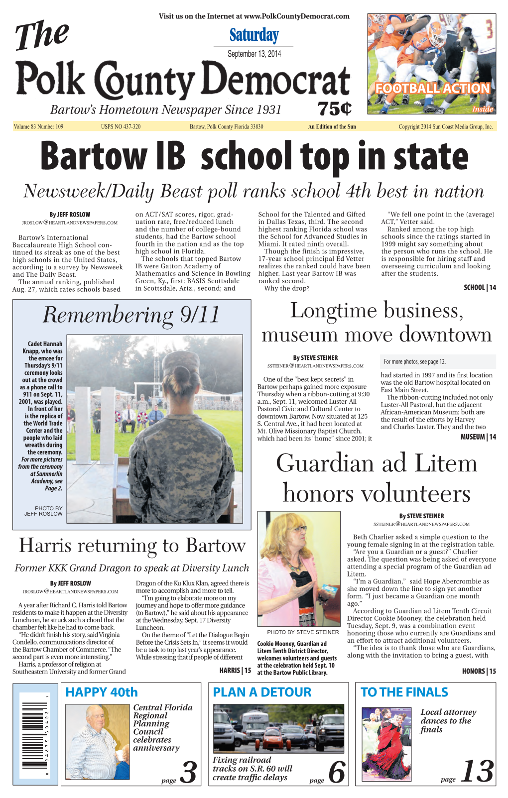 Bartow IB School Top in State Newsweek/Daily Beast Poll Ranks School 4Th Best in Nation