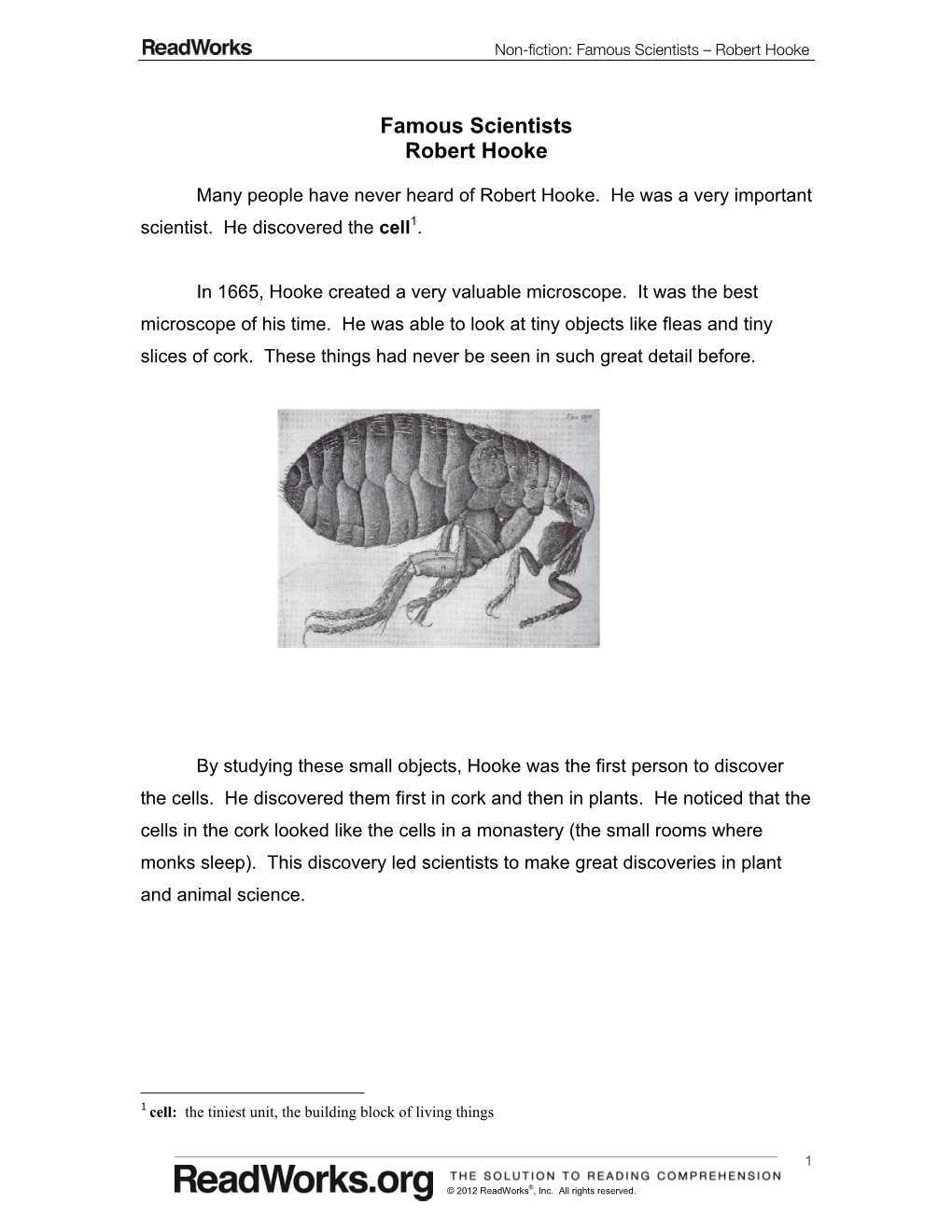 Famous Scientists Robert Hooke